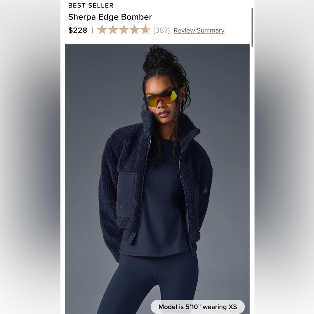 ALO Yoga Sherpa Edge Bomber